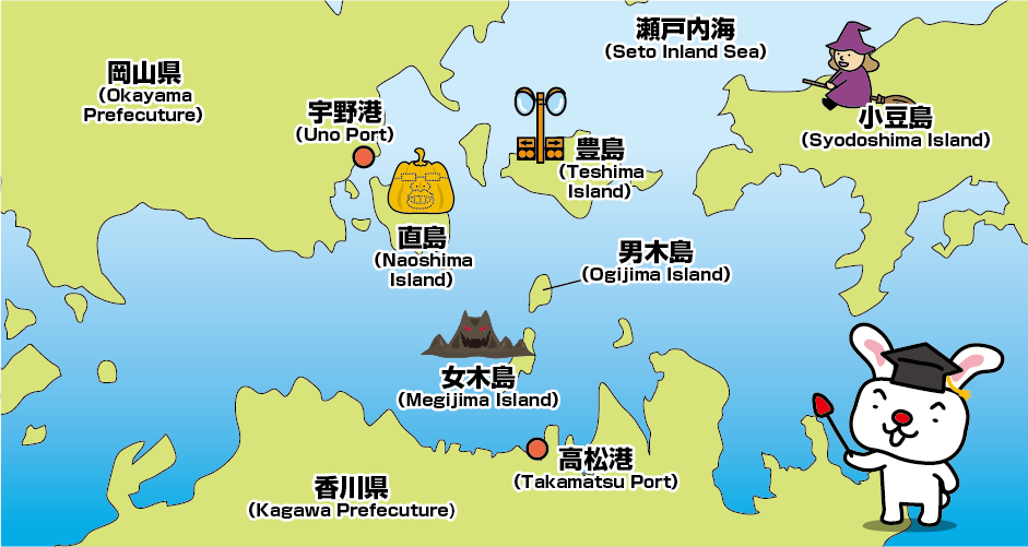 女木島周辺マップ